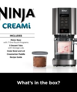 Alternative view of Ninja CREAMi Ice Cream Maker & Frozen Dessert Maker with 3 Tubs, 7 Programs, Makes Ice Cream, Gelato, Sorbet