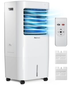 Pro Breeze 4-in-1 Air Cooler with 10 Litre Capacity, Remote Control, 3 Fan Speeds & LED Display. Powerful Evaporative Air Cooler