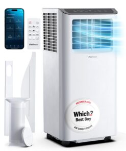 Pro Breeze 4-in-1 Portable Air Conditioner 9000 BTU - Smart Home WiFi, 24 hr Timer, Window Kit, Powerful Air Conditioning