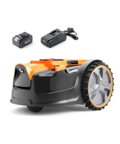 LawnMaster OcuMow® 16 Drop and Mow Robot Lawnmower with MX 24V 4.0Ah lithium battery and fast charger. No Boundary Wire
