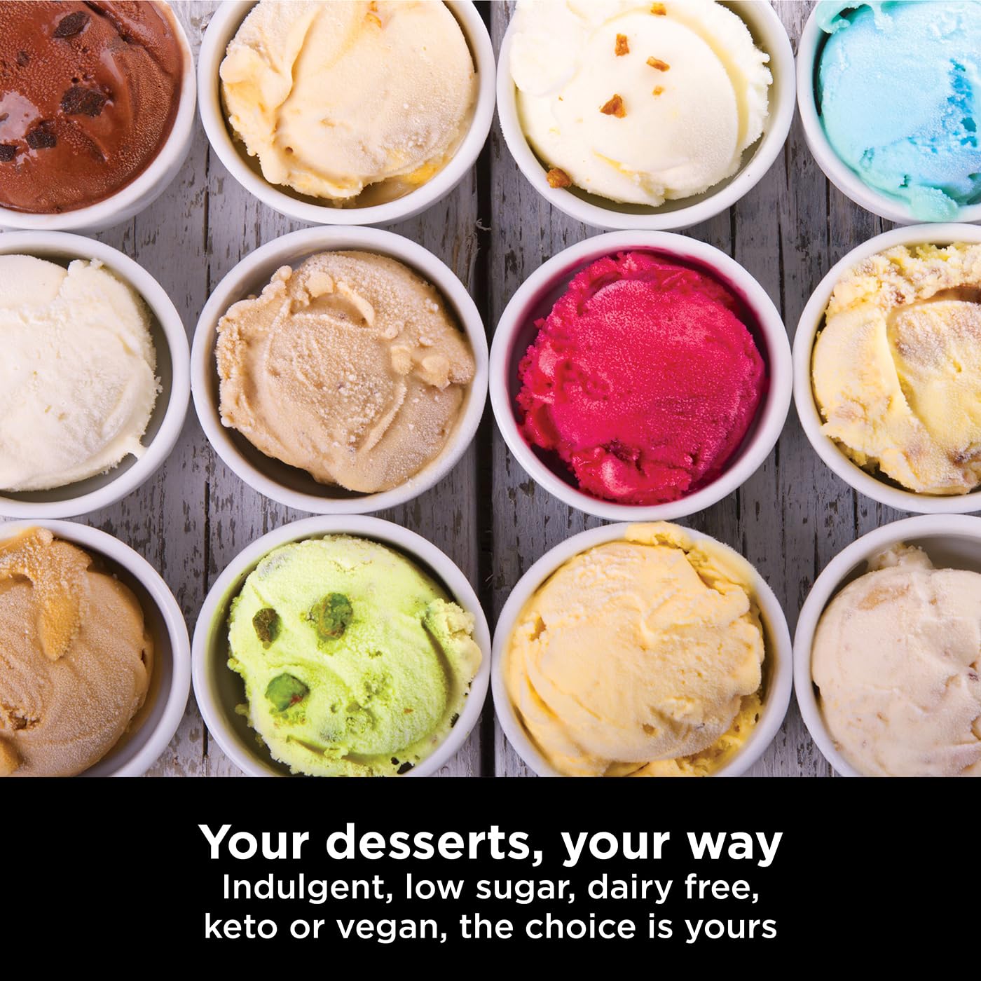 Ninja CREAMi Ice Cream Maker & Frozen Dessert Maker with 3 Tubs, 7 Programs, Makes Ice Cream, Gelato, Sorbet - Image 5