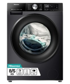 Hisense 3S Series WD3S8043BB3 Wifi Connected 8Kg and 5Kg Washer Dryer with 1400 rpm - Black - A-D Rated