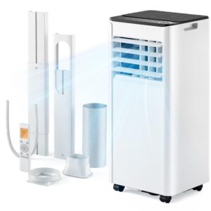 Air Conditioning Unit - Portable Air Conditioner 9000 BTU, 4-in-1 Energy Efficient Cooling & Dehumidifier, Quiet Operation