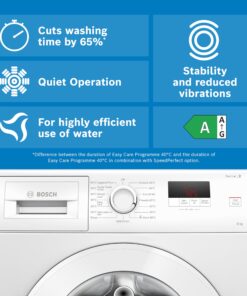 Alternative view of Bosch WGE03408GB Series 2, Free-Standing Washing Machine Front Loader, A Rated, 8 kg, 1400 rpm, Extremely Quick 15/30 Wash