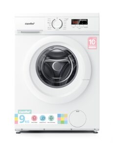 COMFEE' Freestanding Washing Machine,9KG Load,1400RPM,Steam Wash,Slim Design,Quick Wash