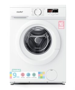 COMFEE' Freestanding Washing Machine,9KG Load,1400RPM,Steam Wash,Slim Design,Quick Wash