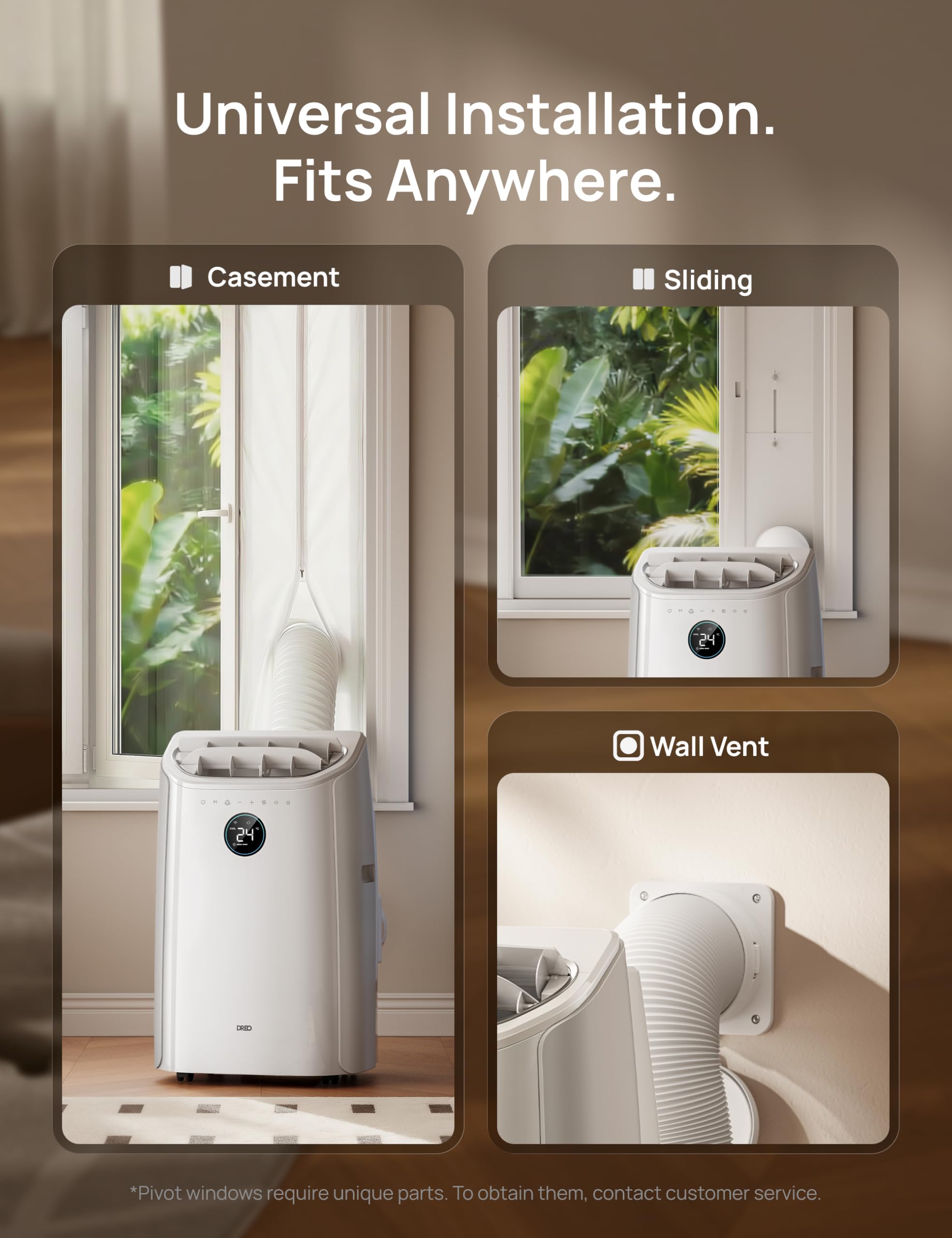 DREO 10000 BTU Portable Air Conditioner, 3-in-1 Cool/Fan/Dry Quiet AC Unit for Bedroom/Office, Smart App/Voice/Remote Control - Image 8