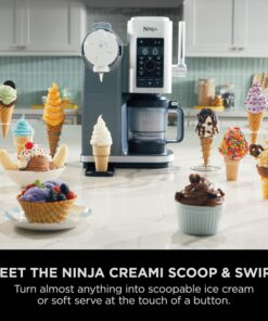 Alternative view of Ninja CREAMi Scoop and Swirl Soft Serve and Ice Cream Maker with 2x Tubs, 13 Functions, Makes Ice Cream, Soft Serve