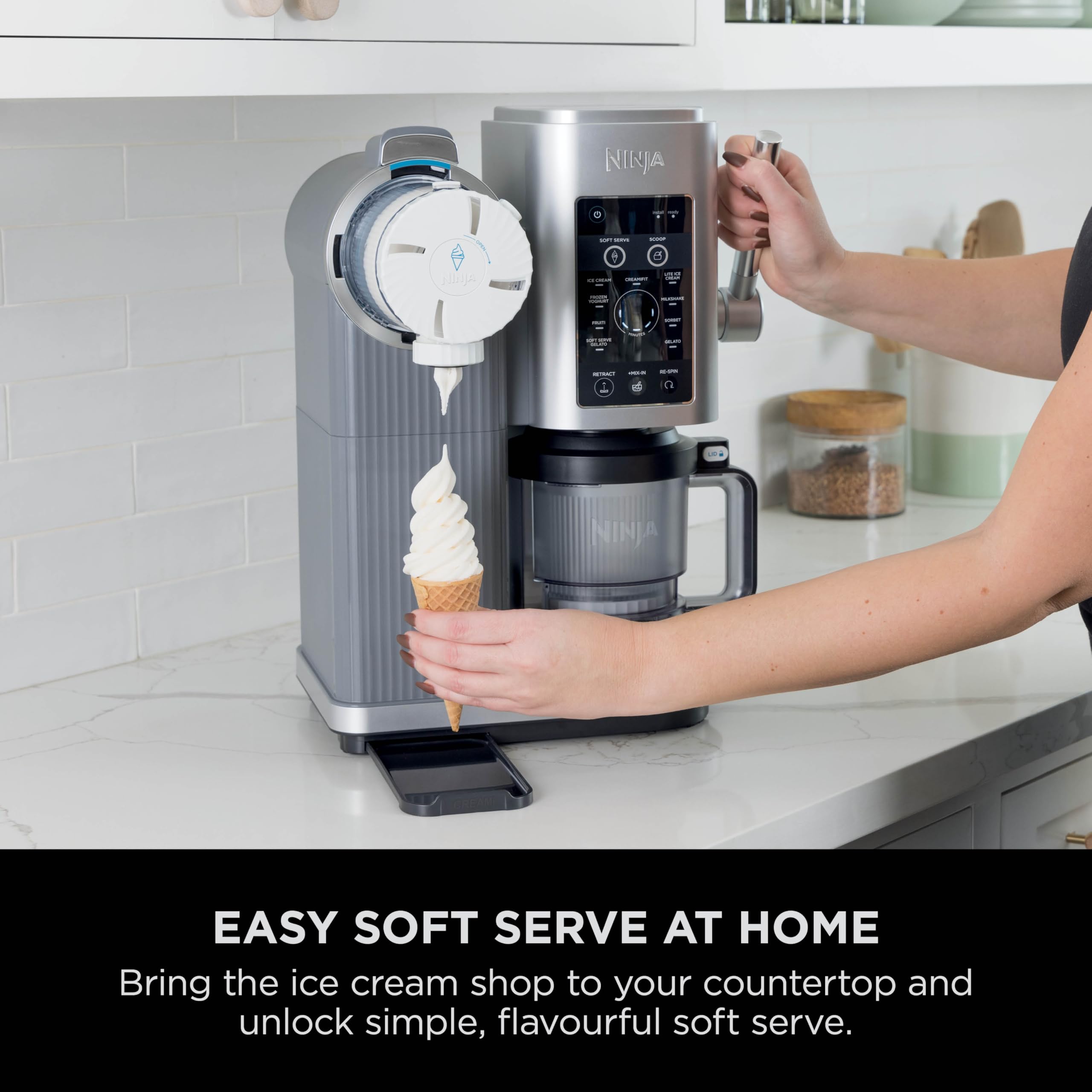 Ninja CREAMi Scoop and Swirl Soft Serve and Ice Cream Maker with 2x Tubs, 13 Functions, Makes Ice Cream, Soft Serve - Image 9