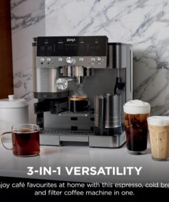 Alternative view of Ninja Luxe Premier 3-in-1 Coffee Machine, Latte, Cappuccino, Cold Brew & Espresso Maker With Built in Bean Grinder & Milk Frother