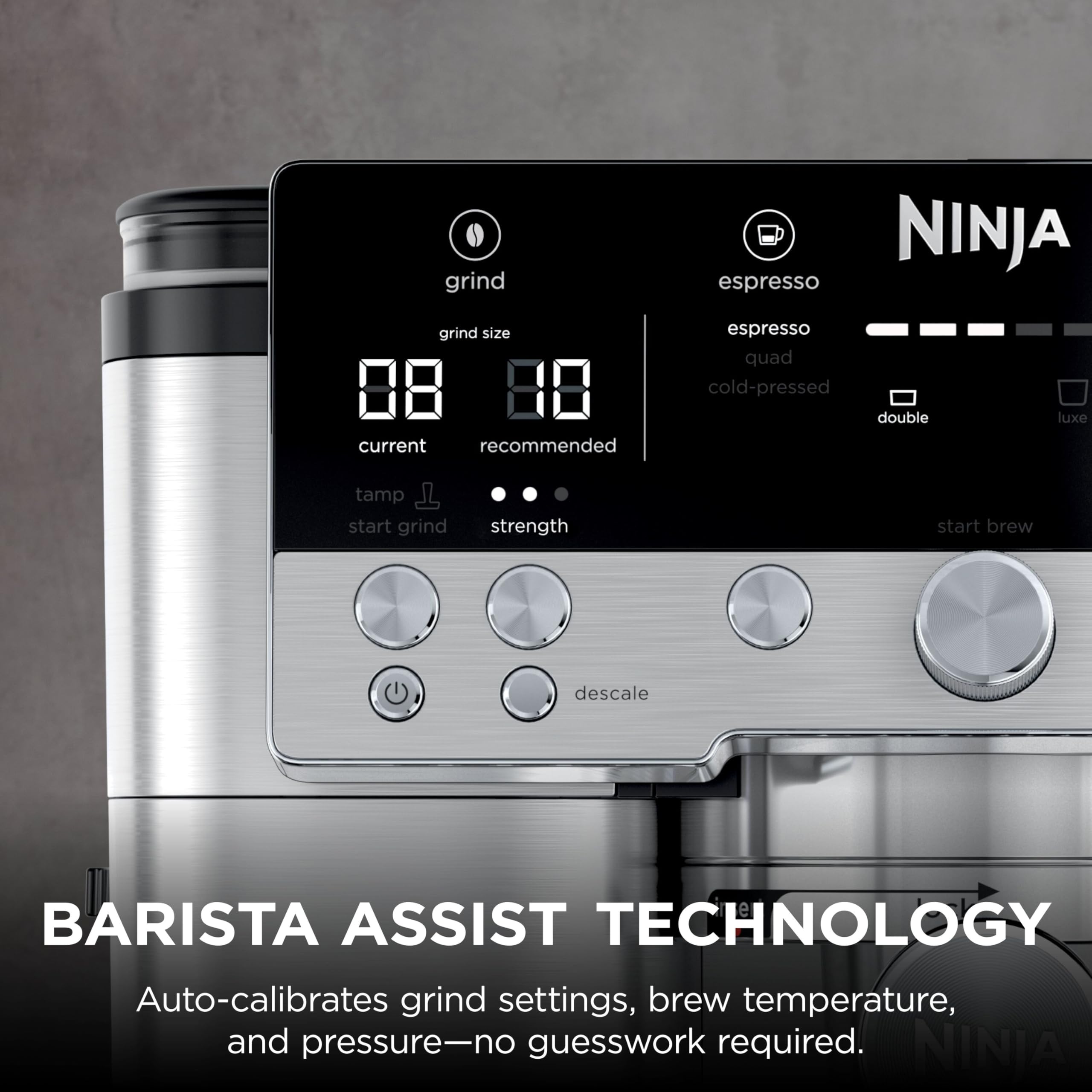 Ninja Luxe Premier 3-in-1 Coffee Machine, Latte, Cappuccino, Cold Brew & Espresso Maker With Built in Bean Grinder & Milk Frother - Image 7