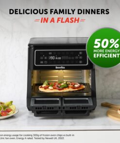 Alternative view of Breville Halo Flexi Air Fryer | Digital Dual Air Fryer Oven | 11L: Serves 10+ People | FryBakeGrillRoast & Reheat | 2400 W