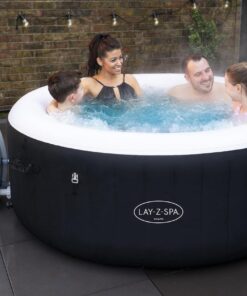 Alternative view of Lay-Z-Spa Miami Hot Tub, 120 AirJet Massage System Inflatable Spa with Freeze Shield Technology, 2-4 Person