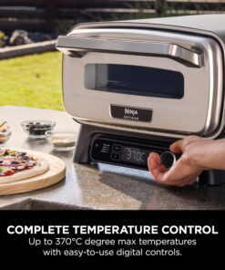 Alternative view of Ninja Artisan Electric Outdoor Pizza Oven & Air Fryer, 4 Functions: Pizza, Air Fry, Bake & Prove, 5 Pizza Settings, Includes 12-inch Pizza Stone