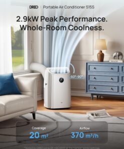 Alternative view of DREO 10000 BTU Portable Air Conditioner, 3-in-1 Cool/Fan/Dry Quiet AC Unit for Bedroom/Office, Smart App/Voice/Remote Control