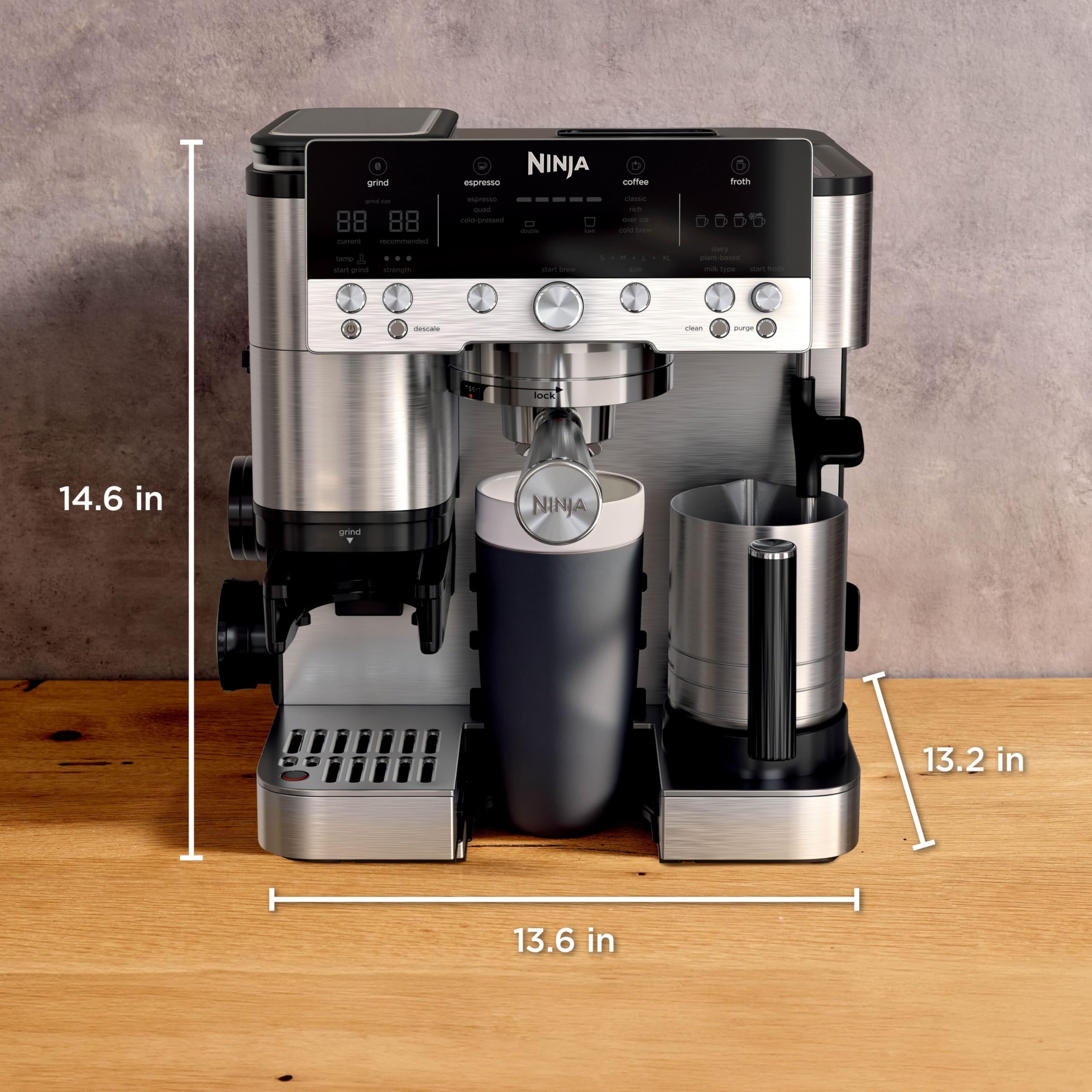 Ninja Luxe Premier 3-in-1 Coffee Machine, Latte, Cappuccino, Cold Brew & Espresso Maker With Built in Bean Grinder & Milk Frother - Image 9