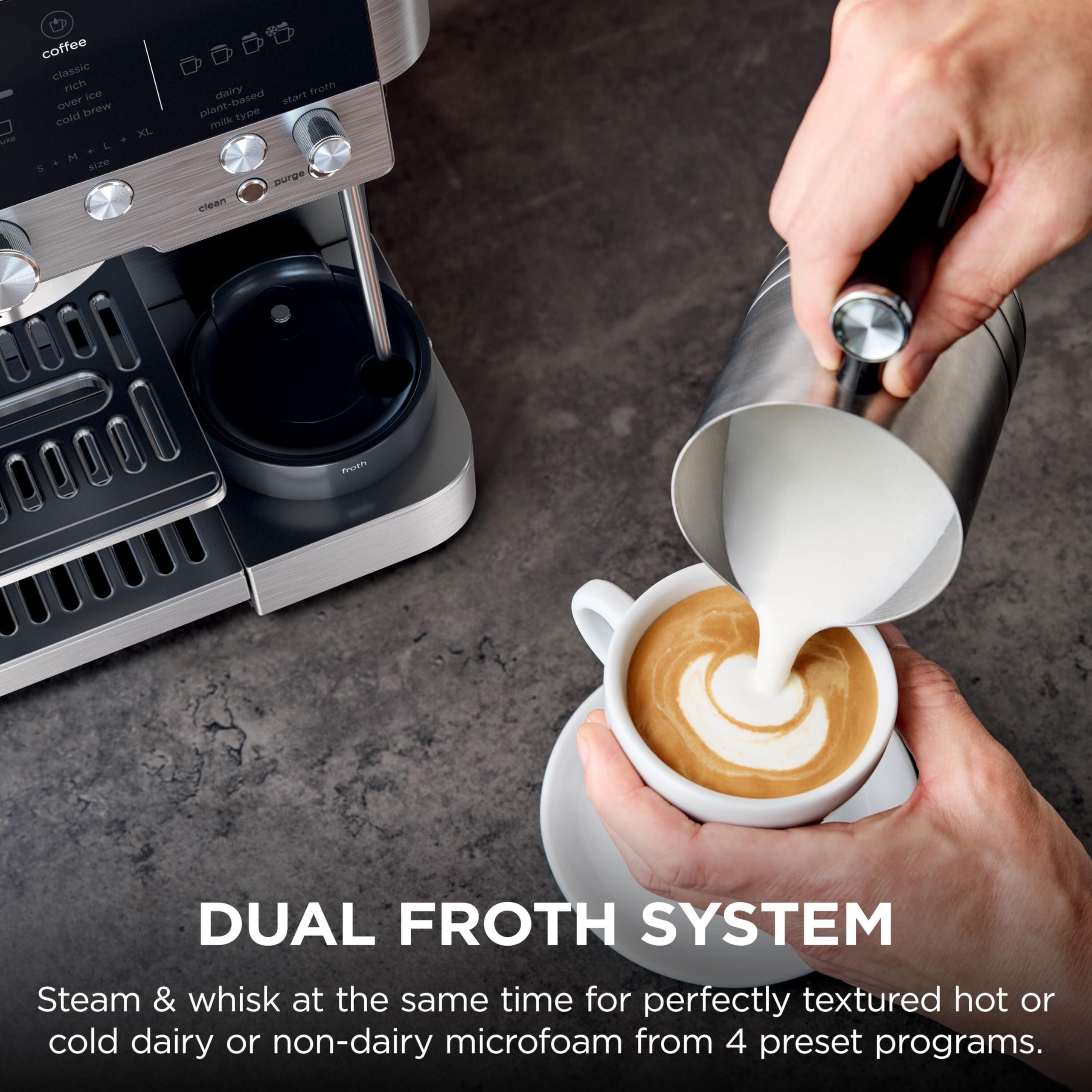 Ninja Luxe Premier 3-in-1 Coffee Machine, Latte, Cappuccino, Cold Brew & Espresso Maker With Built in Bean Grinder & Milk Frother - Image 8