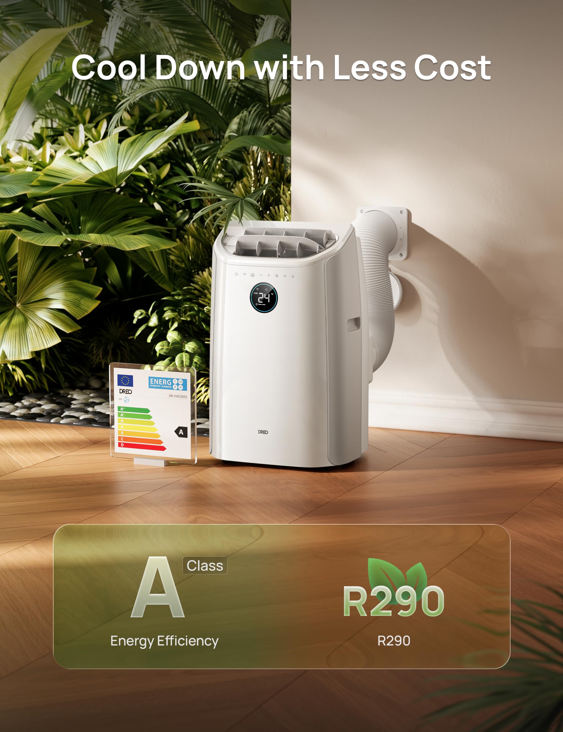 DREO 10000 BTU Portable Air Conditioner, 3-in-1 Cool/Fan/Dry Quiet AC Unit for Bedroom/Office, Smart App/Voice/Remote Control - Image 9