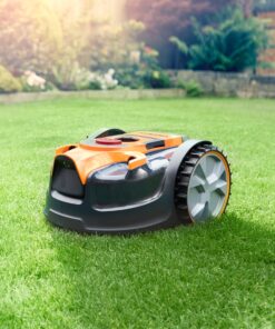 Alternative view of LawnMaster OcuMow® 16 Drop and Mow Robot Lawnmower with MX 24V 4.0Ah lithium battery and fast charger. No Boundary Wire