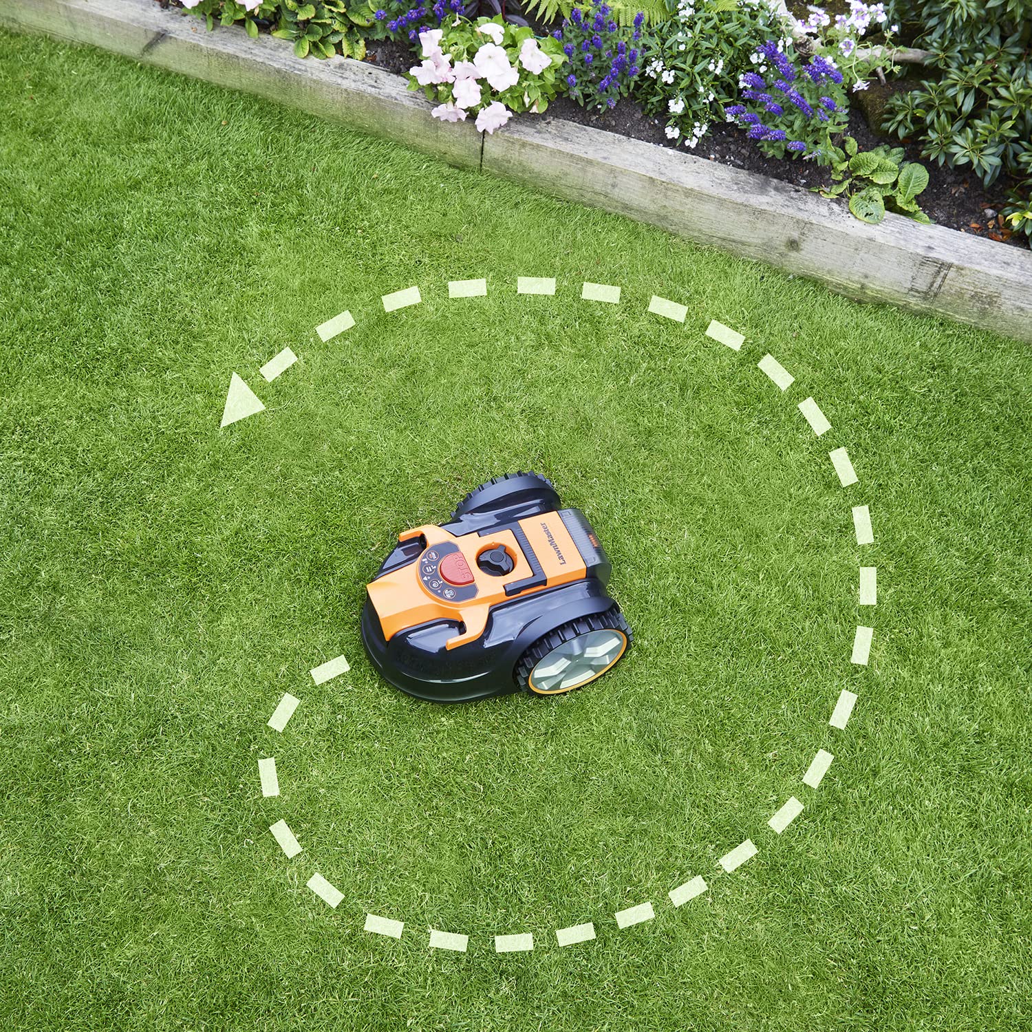 LawnMaster OcuMow® 16 Drop and Mow Robot Lawnmower with MX 24V 4.0Ah lithium battery and fast charger. No Boundary Wire - Image 6